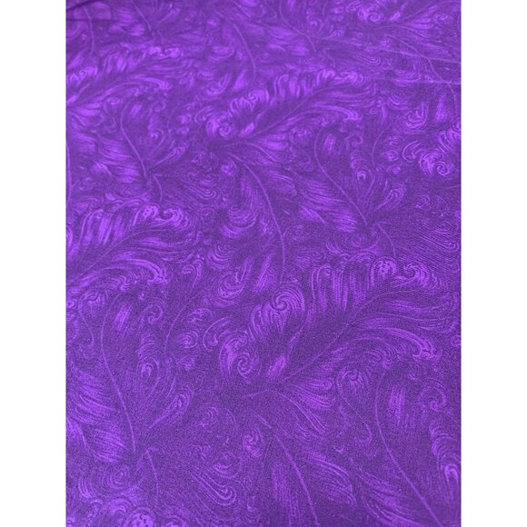 Purple Paisley Cotton Fabric 1/2 yard Quilting Sewing - Picture 3 of 4